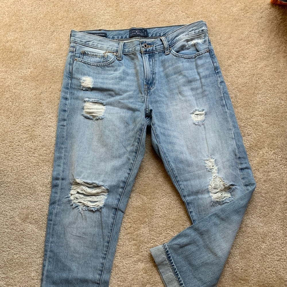 Lucky Brand Distressed Light Wash - Boyfriend Fit